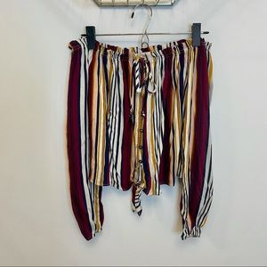 Off the shoulder crop blouse